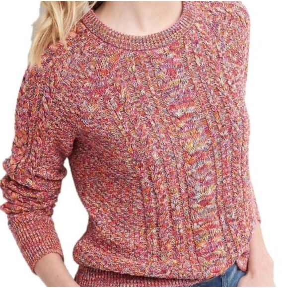 Gap Pink Cable Knit Cotton Sweater - Picture 9 of 9